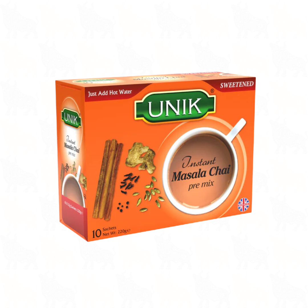 Unik Masala Chai (Sweetened) | 10 Premix Sachets | 2 Pack