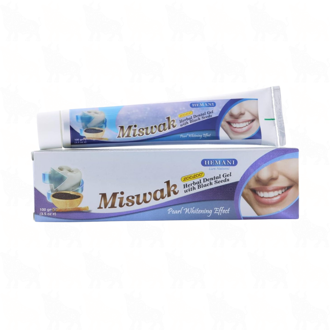 Hemani Miswak Toothpaste (Herbal Dental Gel with Black Seeds) | 100g | 2 Pack