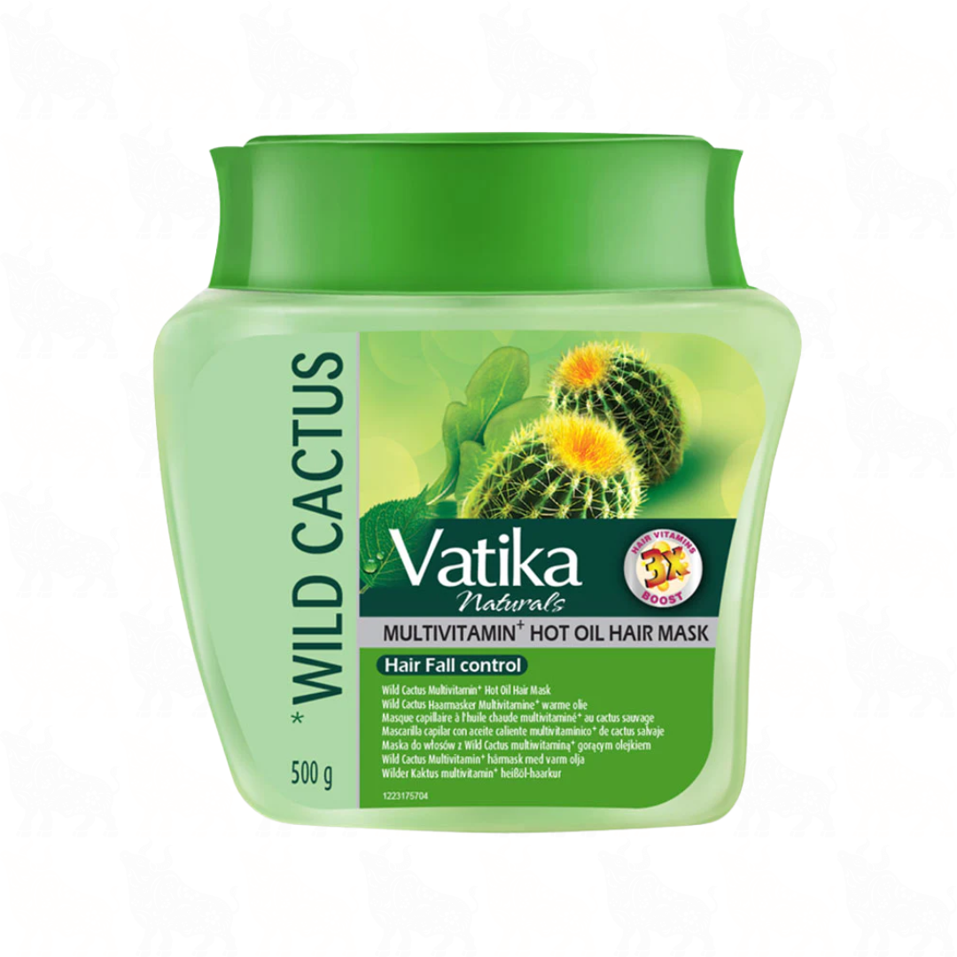 Vatika Naturals Wild Cactus Multivitamin+ Hot Oil Hair Mask | 500g