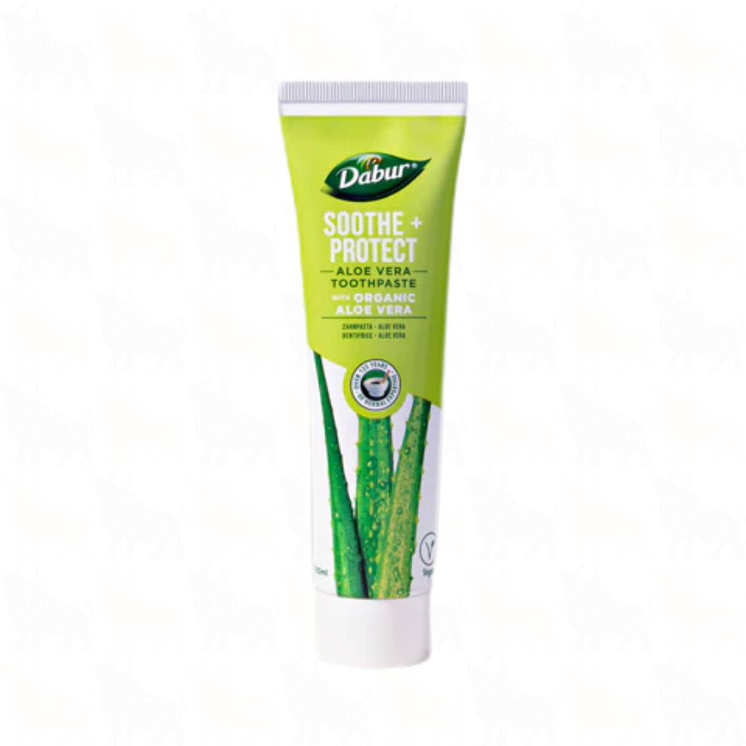Dabur Soothe + Protect Aloe Vera Toothpaste with Organic Aloe Vera | 100ml