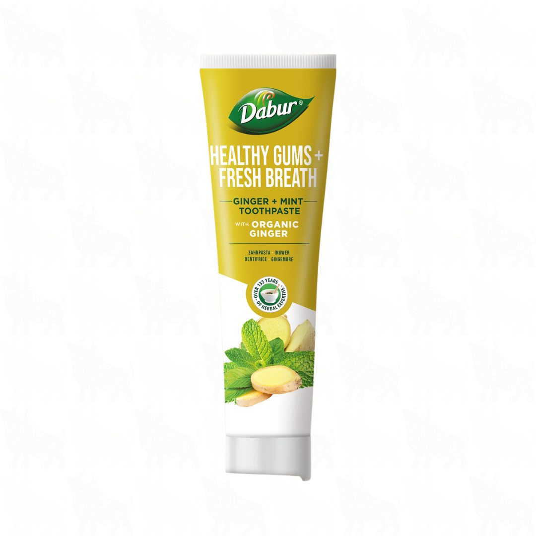 Dabur Healthy Gums + Fresh Breath Ginger & Mint Toothpaste with Organic Ginger | 100ml