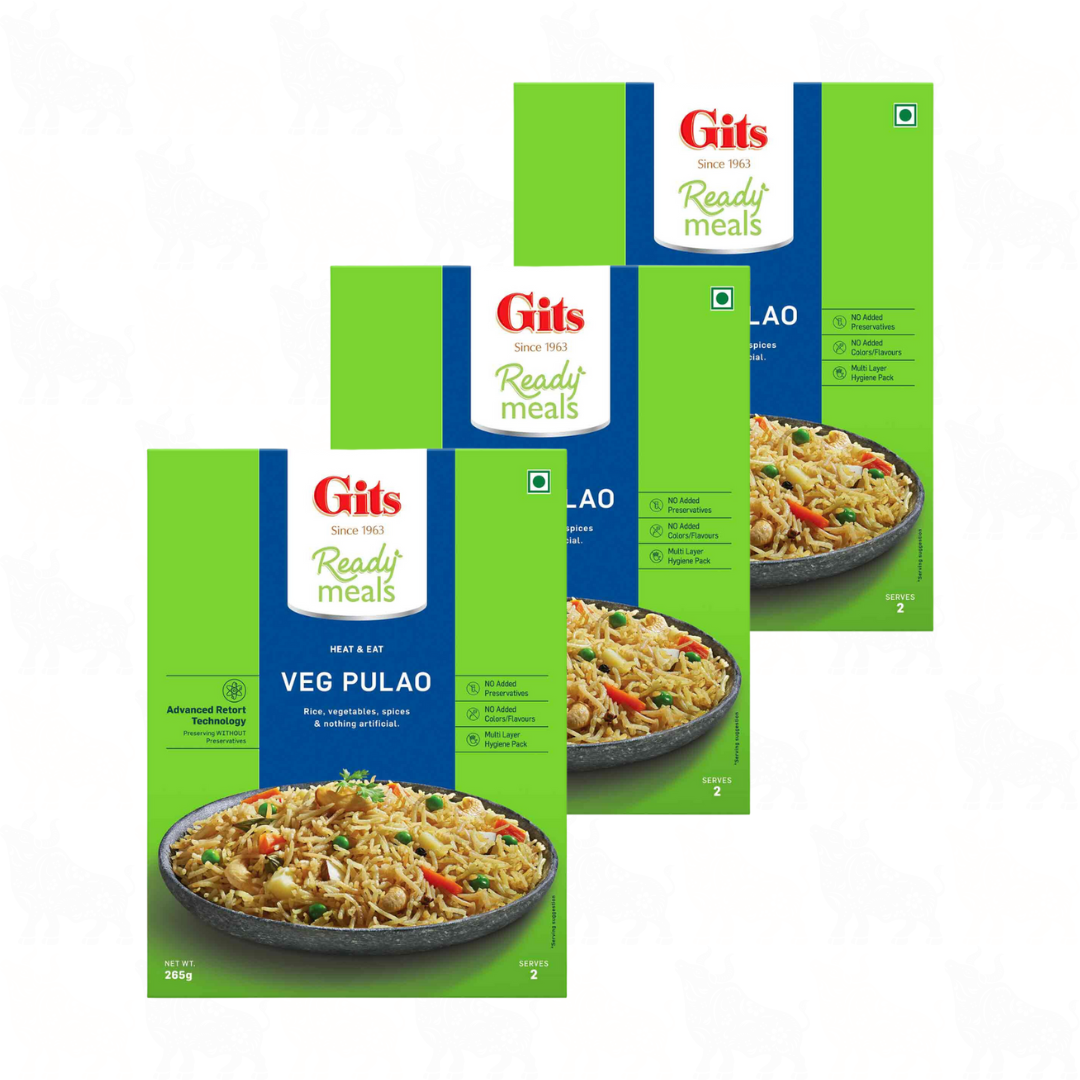Gits Veg Pulao | 265g | Ready Meal | 3 Pack