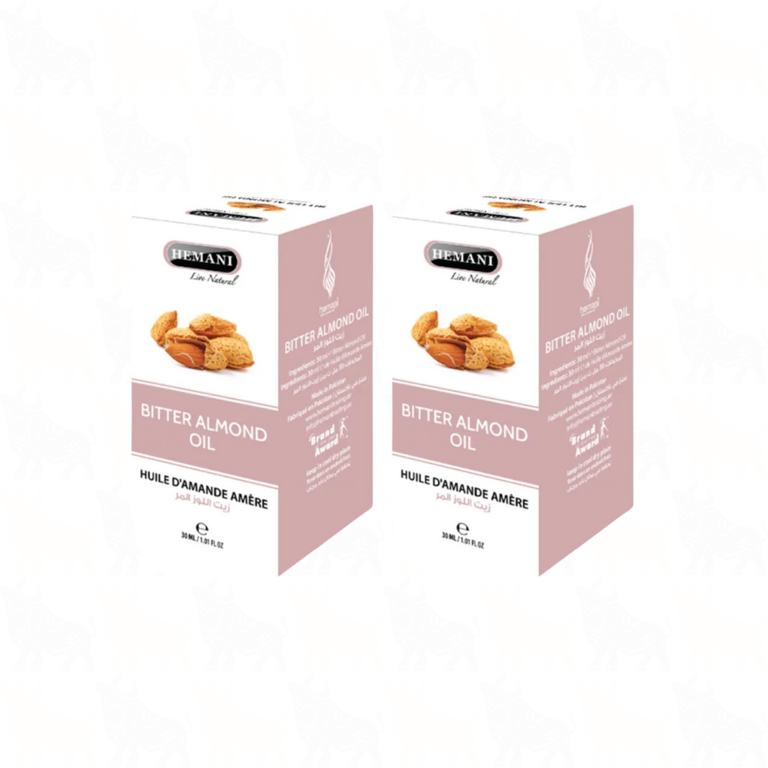 Hemani Bitter Almond Oil | 30ml | (Huile D'Amande Amere) | 2 Pack