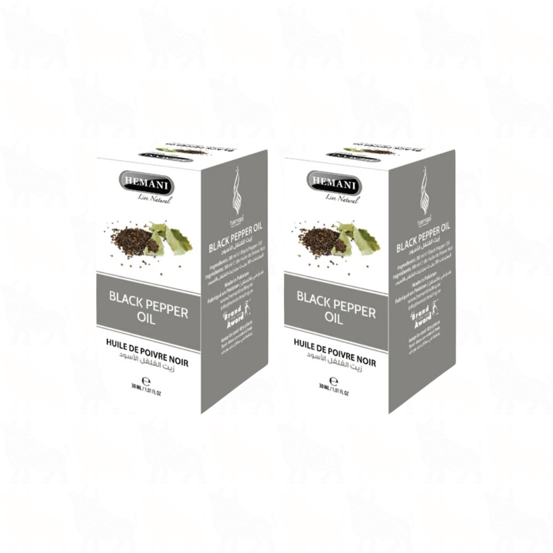 Hemani Black Pepper Oil | 30ml | (Huile De Poivre Noir) | 2 Pack