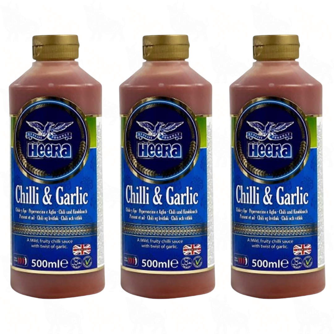 Heera Chilli & Garlic Sauce | 500ml | 3 Pack