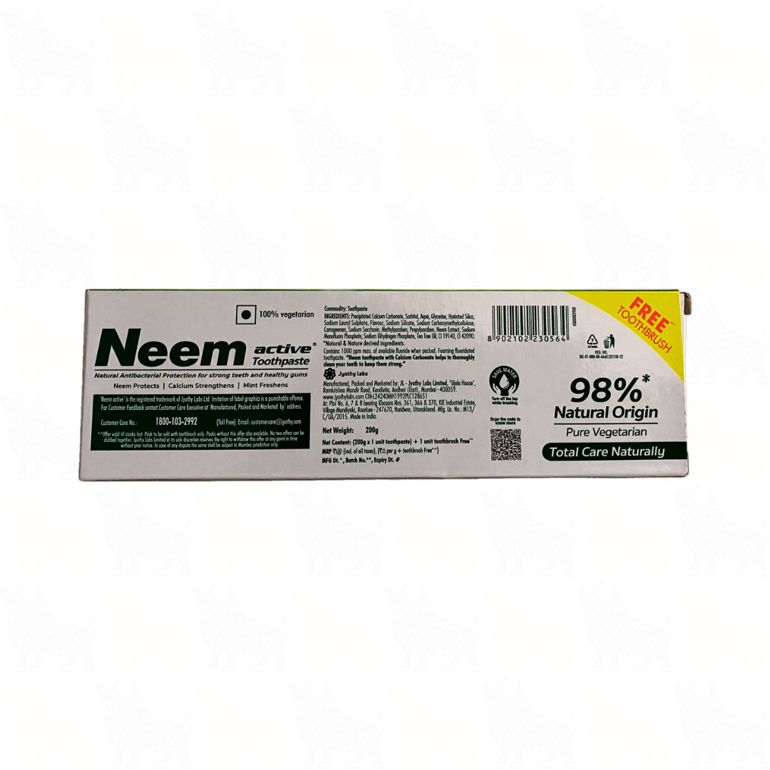 Neem Active Toothpaste | 200g + Free Toothbrush