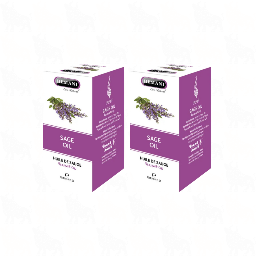 Hemani Sage Oil | 30ml | (Huile De Suage) | 2 Pack