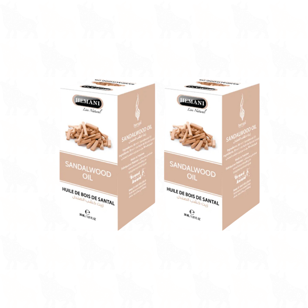 Hemani Sandalwood Oil | 30ml | (Huile De Bois De Santal) | 2 Pack