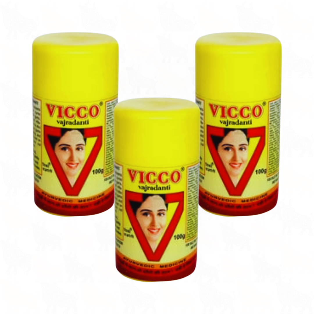 Vicco Vajradanti Tooth Powder | 100g | 3 Pack