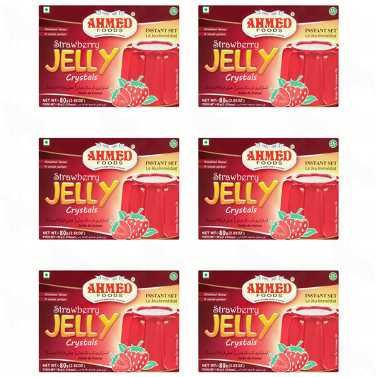 Ahmed Foods Strawberry Jelly Crystals | 70g | 6 Pack