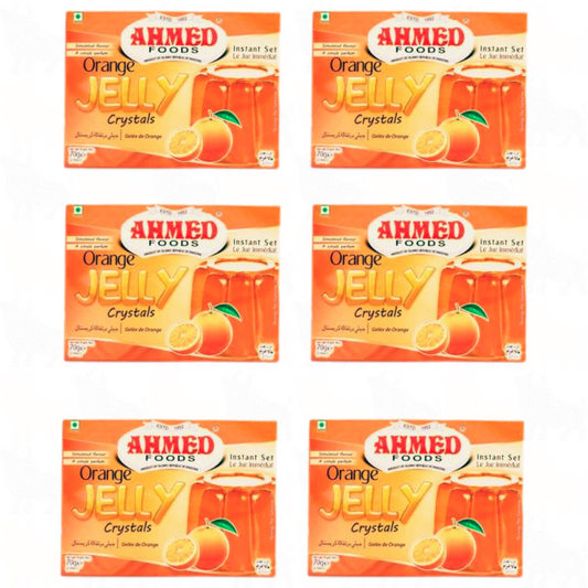 Ahmed Foods Orange Jelly Crystals | 70g | 6 Pack