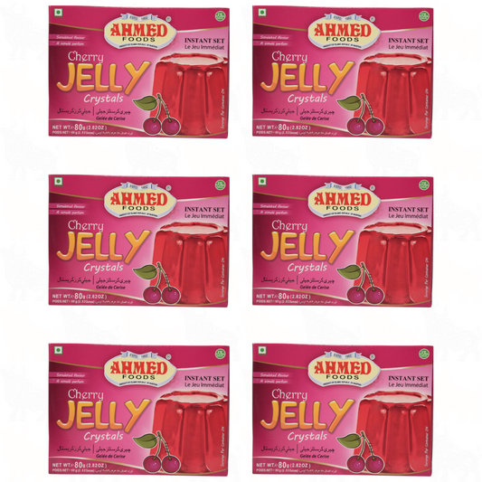Ahmed Foods Cherry Jelly Crystals | 70g | 6 Pack