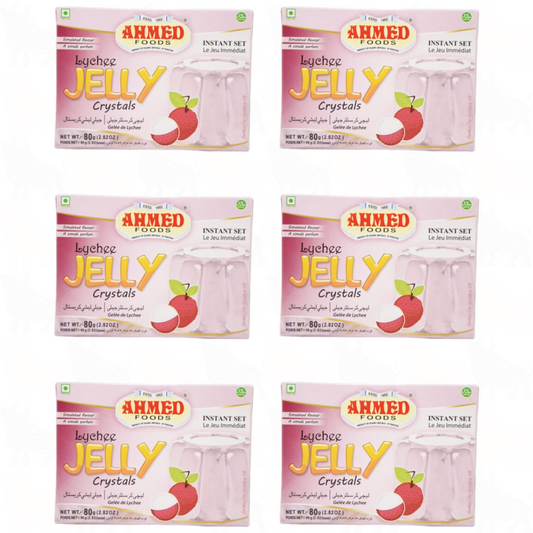 Ahmed Foods Lychee Jelly Crystals | 70g | 6 Pack
