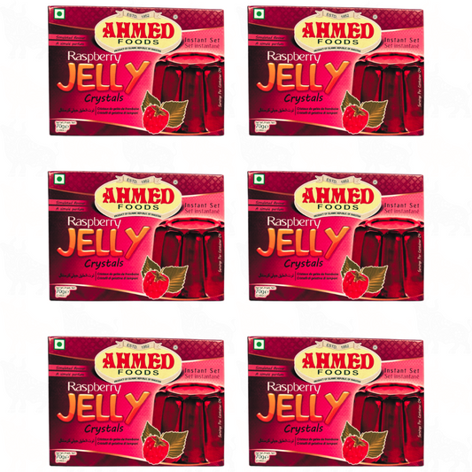 Ahmed Foods Raspberry Jelly Crystals | 70g | 6 Pack