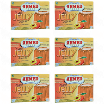 Ahmed Foods Peach Jelly Crystals | 70g | 6 Pack