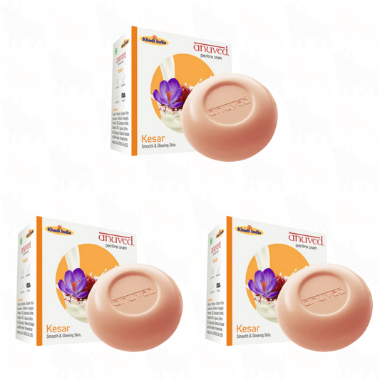 Anuved Kesar Soap | 125g | 3 Pack
