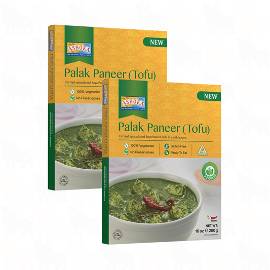 Ashoka Palak Paneer (Tofu) | 10oz / 280g | Ready to Eat Meal | 2 Pack