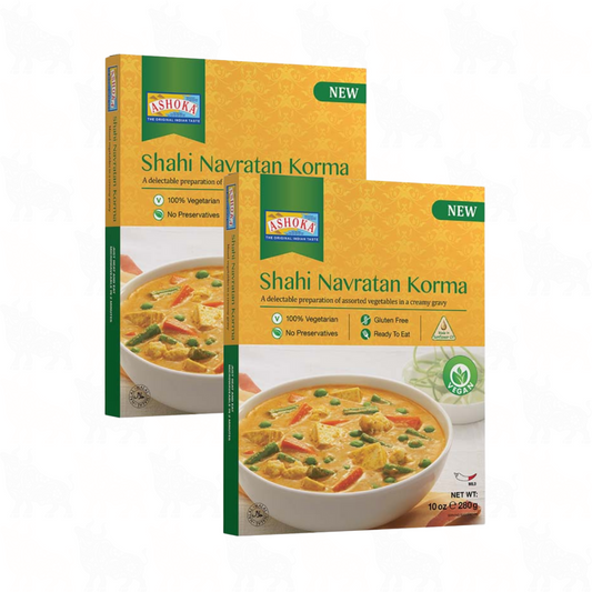 Ashoka Shahi Navratan Korma | 10oz / 280g | Ready to Eat Meal | 2 Pack