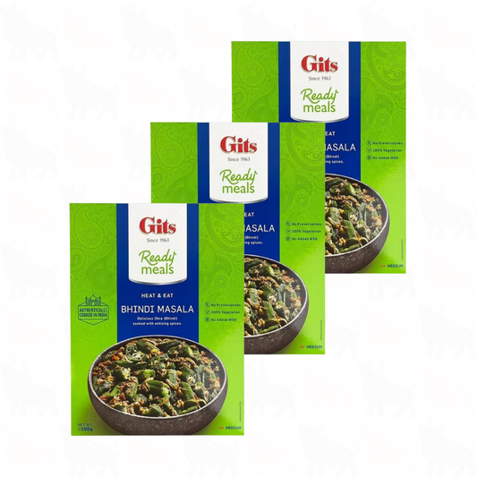 Gits Bhindi Masala (Vegan) | 300g | Ready Meal | 3 Pack