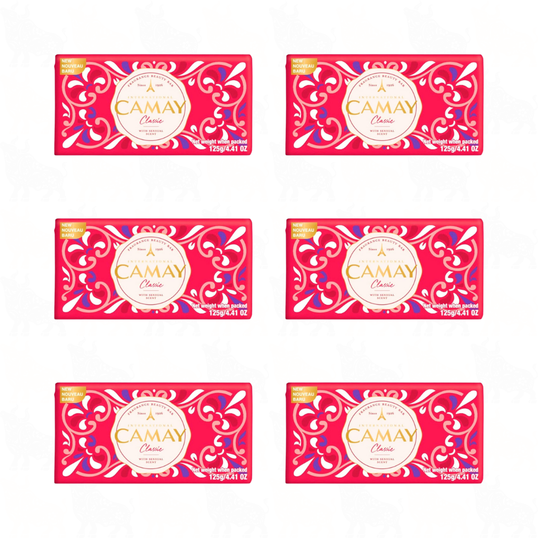 Camay Classic Bar Soap (with Sensual Scent) | 125g | 6 Pack