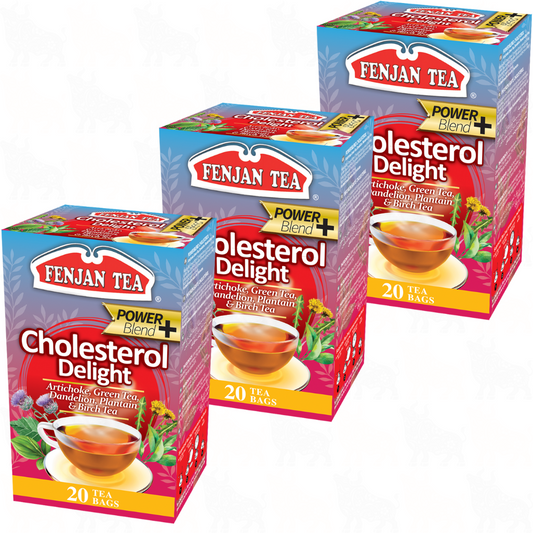 Fenjan Tea Cholesterol Delight Tea (Power Blend+) | 20 Tea Bags | 3 Pack