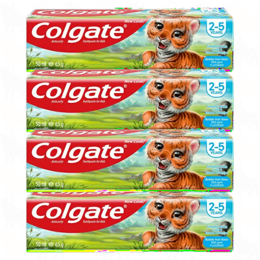 Colgate Anticavity Toothpaste for Kids (2-5 Years) | 65g | 4 Pack