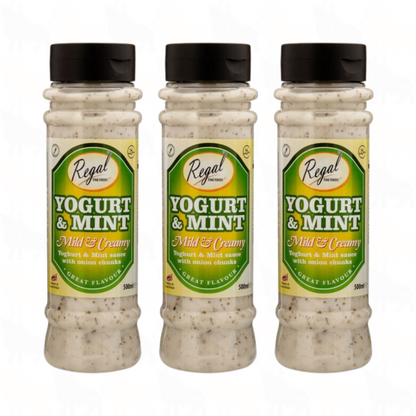 Regal Yogurt & Mint Sauce (Mild & Creamy) | 500ml | 3 Pack