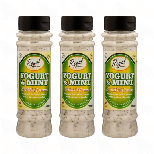 Regal Yogurt & Mint Sauce (Mild & Creamy) | 500ml | 3 Pack