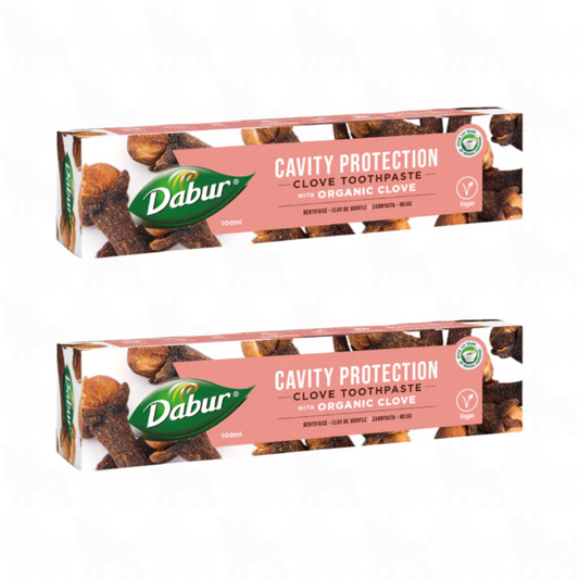 Dabur Cavity Protection Clove Toothpaste with Organic Clove | 100ml | 2 Pack