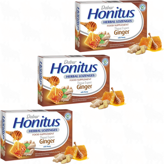 Dabur Honitus Herbal Lozenges Ginger | 24 | 3 Pack