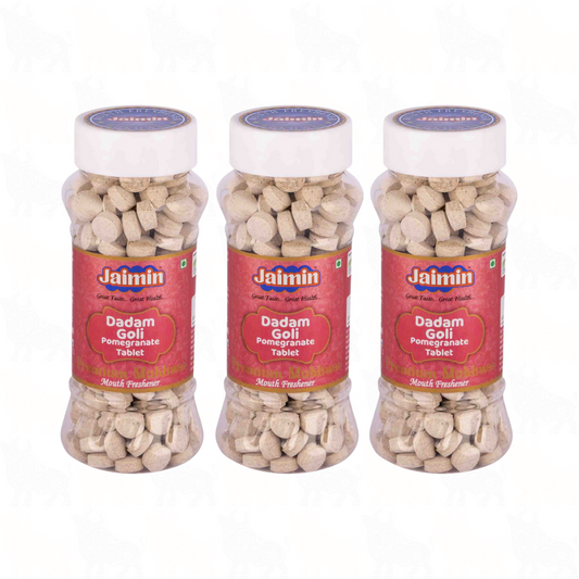 Jaimin Dadam Goli (Pomegranate Tablet) Mouth Freshener | 175g | 3 Pack