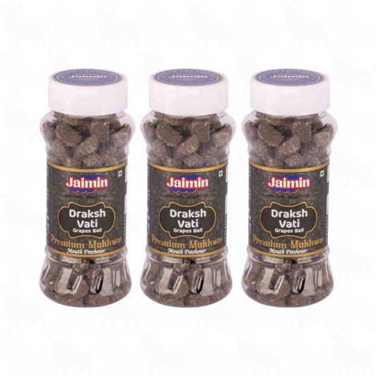 Jaimin Draksh Vati (Grapes Ball) Mouth Freshener | 175g | 3 Pack