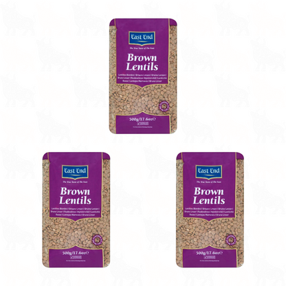 East End Brown Lentils | 500g | 3 Pack