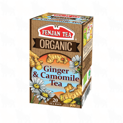 Fenjan Tea Organic Ginger & Camomile Tea | 20 Tea Bags