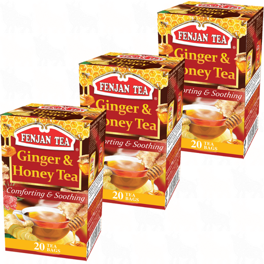 Fenjan Tea Ginger & Honey Tea | 20 Tea Bags | 3 Pack