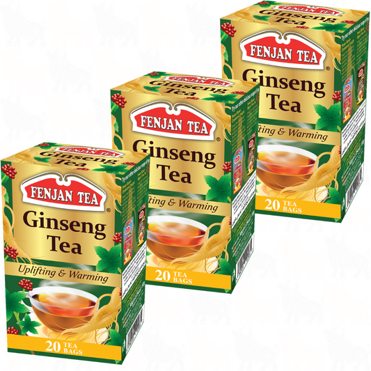 Fenjan Tea Ginseng Tea | 20 Tea Bags | 3 Pack