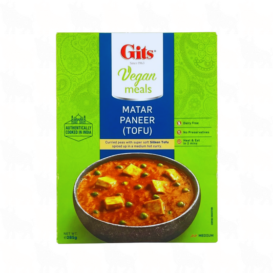 Gits Matar Paneer (Tofu) Vegan | 285g | Ready Meal