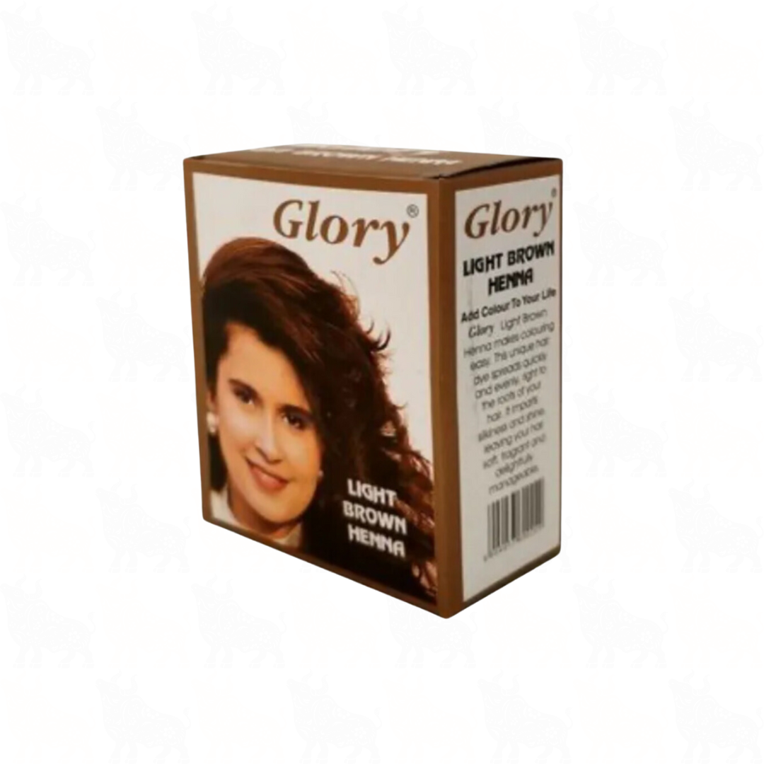 Glory Light Brown Henna Natural Hair Colourant (Ammonia Free) | 60g