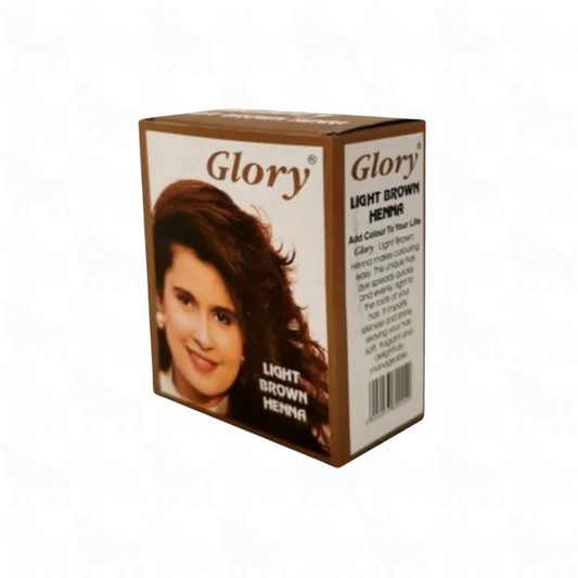 Glory Light Brown Henna Natural Hair Colourant (Ammonia Free) | 60g