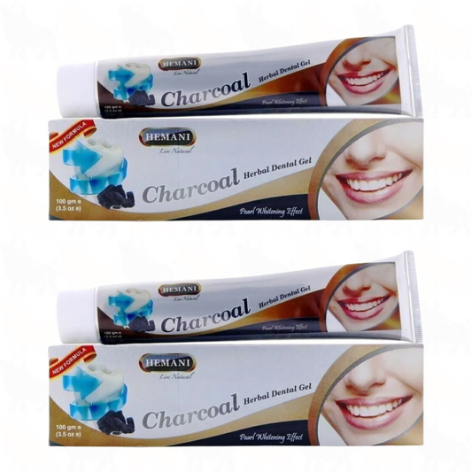 Hemani Charcoal Toothpaste (Herbal Dental Gel) | 100g | 2 Pack