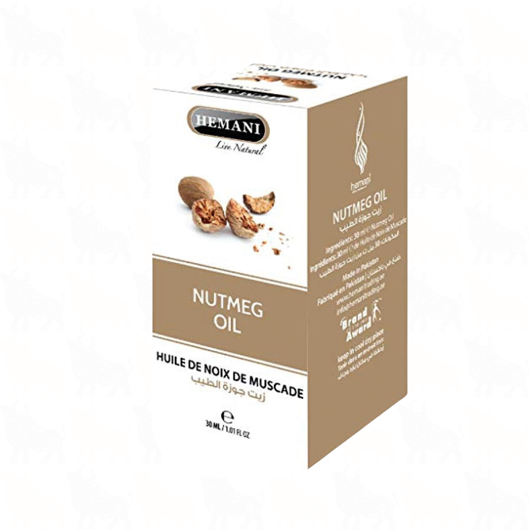 Hemani Nutmeg Oil | 30ml | (Huile De Noix De Muscade)