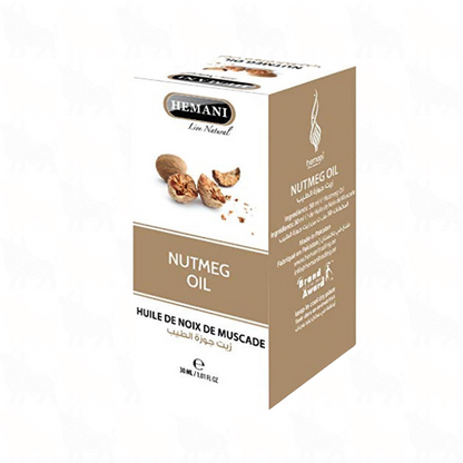 Hemani Nutmeg Oil | 30ml | (Huile De Noix De Muscade)