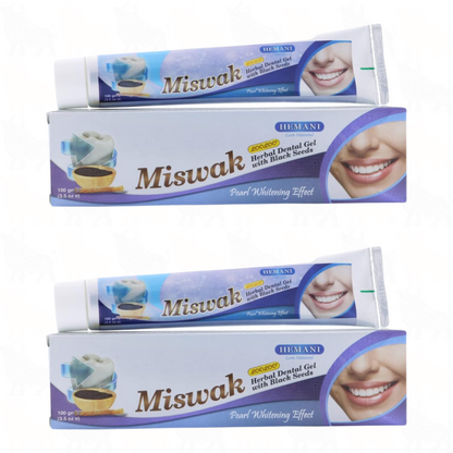Hemani Miswak Toothpaste (Herbal Dental Gel with Black Seeds) | 100g | 2 Pack