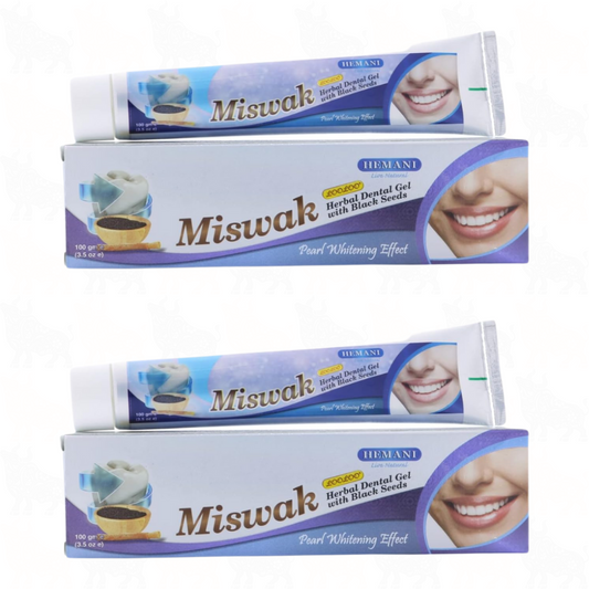 Hemani Miswak Toothpaste (Herbal Dental Gel with Black Seeds) | 100g | 2 Pack