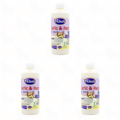 Hibah Garlic & Herb Sauce | 500ml | 3 Pack