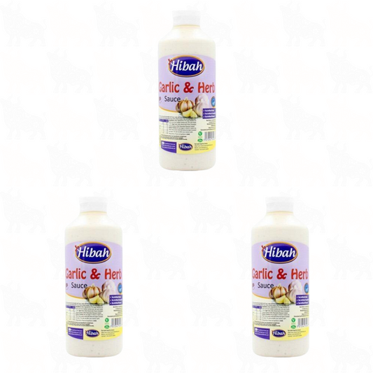 Hibah Garlic & Herb Sauce | 500ml | 3 Pack