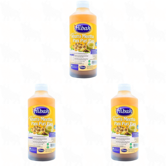 Hibah Khatta Meetha Pani Puri Pani | 500ml | 3 Pack
