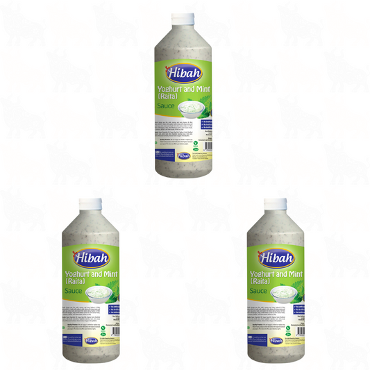 Hibah Yoghurt & Mint (Raita) Sauce | 500ml | 3 Pack