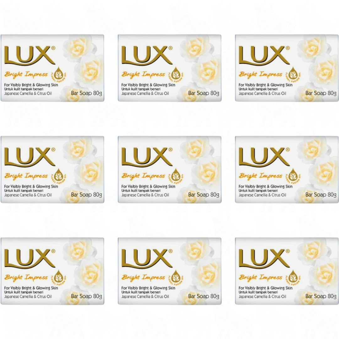 Lux Bright Impress (Japanese Camellia & Citrus Oil) Bar Soap | 80g | 9 Pack