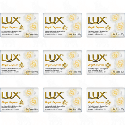 Lux Bright Impress (Japanese Camellia & Citrus Oil) Bar Soap | 80g | 9 Pack